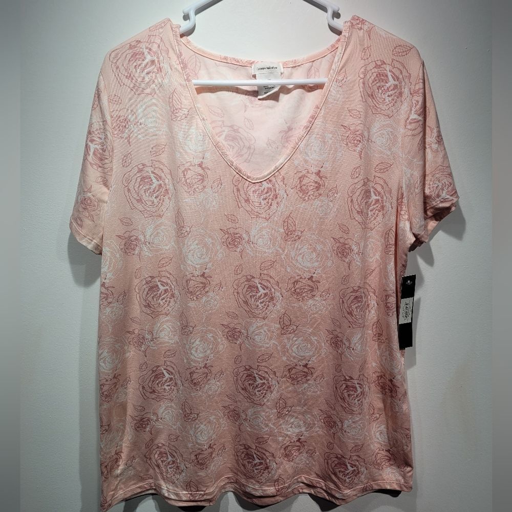 NWT Catherine Malandrino pink floral‎ top